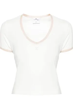Courrèges T-shirt con ricamo