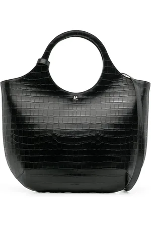 Courrèges Borsa tote con effetto coccodrillo