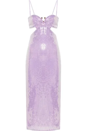 Patrizia Pepe Abito Essential midi con paillettes