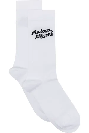 Maison Kitsuné Calzini con logo a intarsi