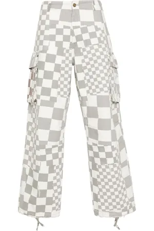 ERL Pantaloni dritti con effetto vissuto