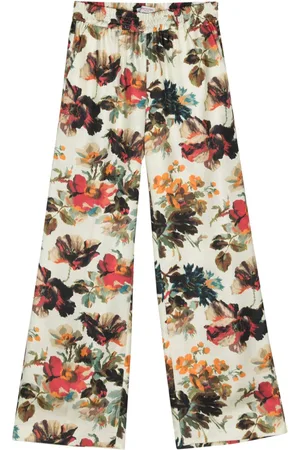 ALBERTO BIANI Pantaloni dritti a fiori