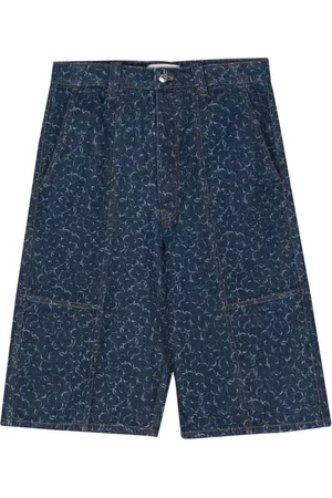 Maison Kitsuné Shorts denim a fiori