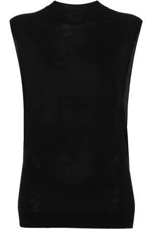 Sportmax Sleeveless wool-silk top