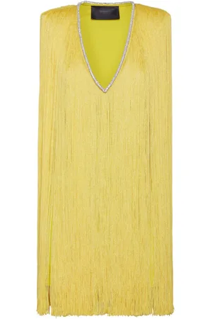 Philipp Plein Abito Fringe corto smanicato