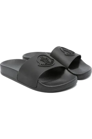 Moncler Sandali slides con logo goffrato