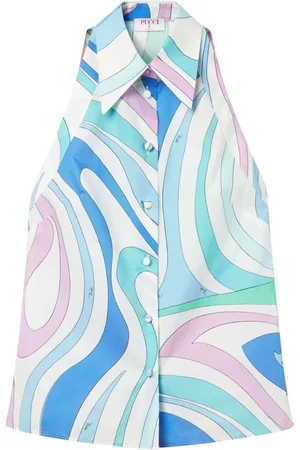 Puccini Camicia smanicata con stampa Marmo