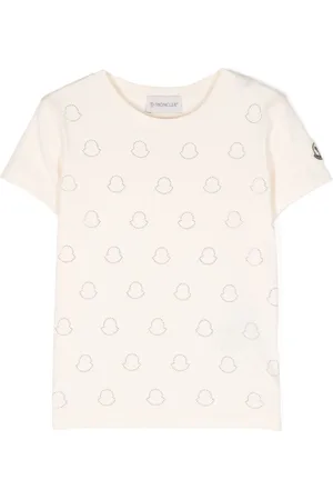 Moncler T-shirt con logo di cristalli