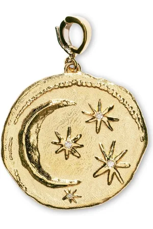 Azlee Collana a catena Cosmic in giallo 18kt con diamanti