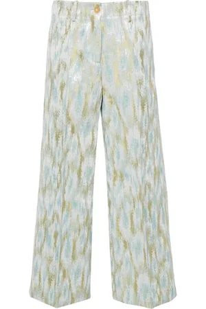 ERIKA CAVALLINI Pantaloni crop a gamba ampia
