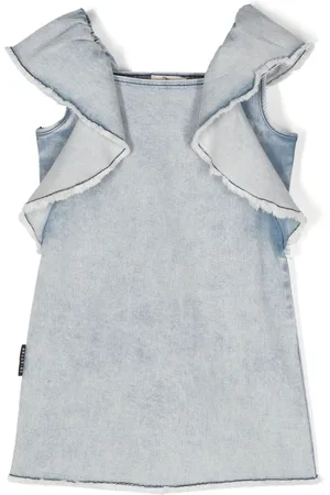 Le pandorine Abito denim con dettaglio a frange