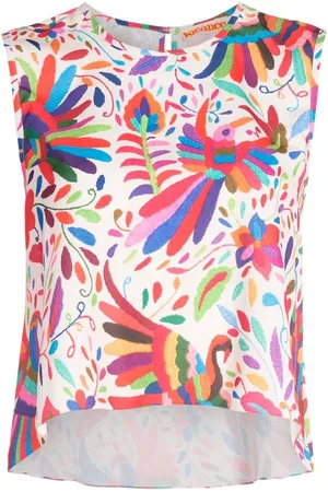 Olympiah Blusa smanicata con stampa