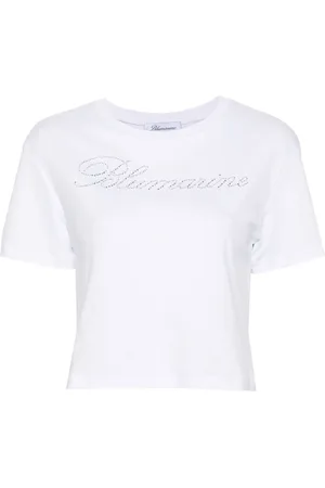 BLUMARINE T-shirt con strass