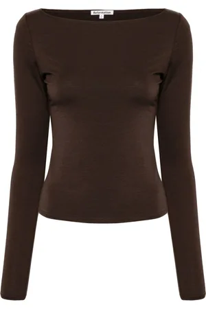 Reformation Top Wiley con scollo a barca