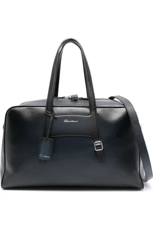 santoni Borsone in pelle con logo