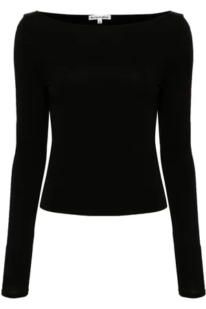 Reformation Top Wiley con scollo a barca