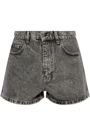 ROTATE Shorts denim con lavaggio acido