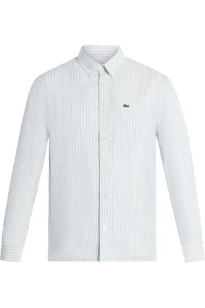 Lacoste Camicia a righe con applicazione logo