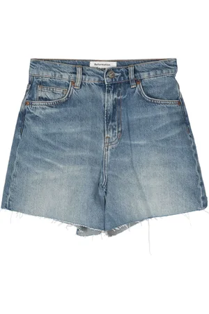 Reformation Shorts denim a vita alta