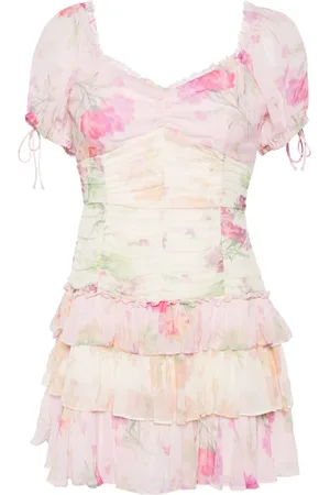 LOVESHACKFANCY Abito Jupe corto a fiori
