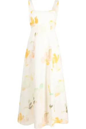 Acler Abito midi tate con stampa acquerello