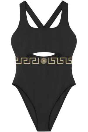 VERSACE Costume intero con bordo Greca