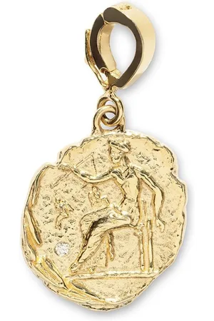 Azlee Ciondolo Aphrodite piccolo in giallo 18kt con diamanti
