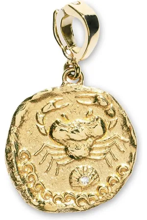 Azlee Ciondolo Karkinos in giallo 18kt con diamanti