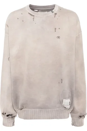 Maison Mihara Yasuhiro Felpa con effetto schiarito