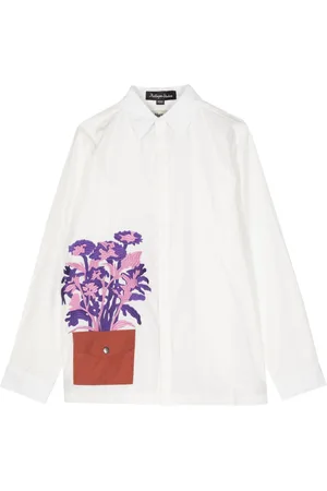 KIDSUPER STUDIOS Camicia Flower Pot con ricamo
