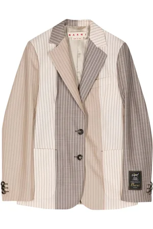 Marni Blazer gessato con design color-block