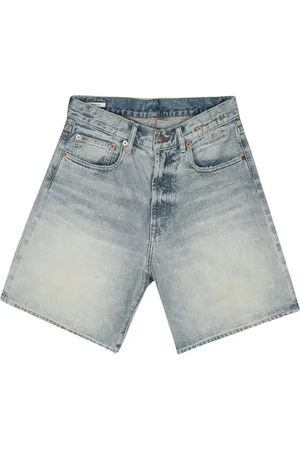 R13 Shorts denim con applicazione