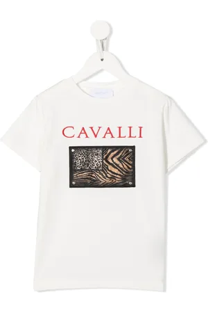Roberto Cavalli T-shirt con applicazione Animalier