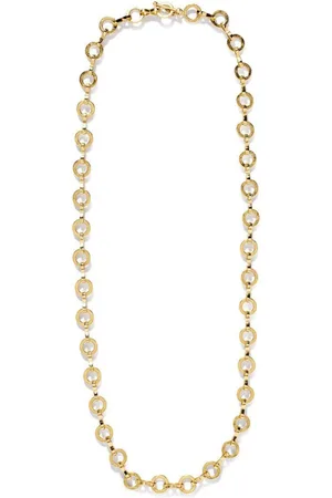 Azlee Collana a catena Heavy Circle-Link in giallo 18kt