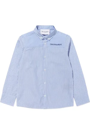 Trussardi Camicia a righe con ricamo