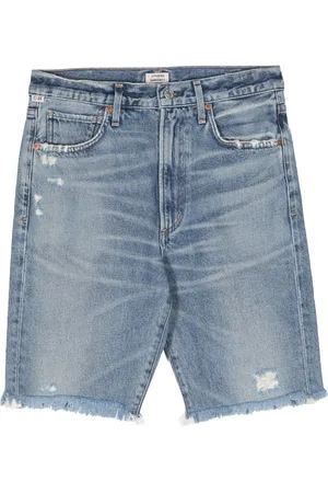Citizens of Humanity Shorts denim Natalia con orlo a taglio vivo