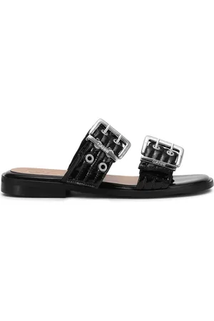 Ganni Sandali Buckle con suola piatta