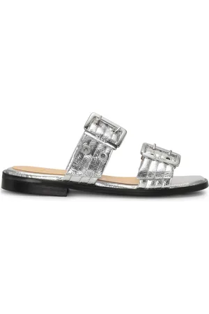 Ganni Sandali slides con fibbia