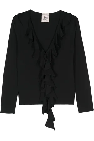 SEMICOUTURE Cardigan Annalisa con ruches
