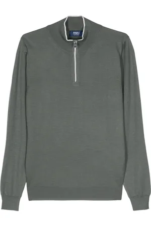 FEDELI Maglione con mezza zip