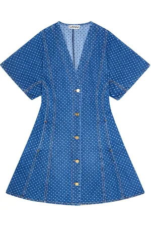 Ganni Abito denim a pois