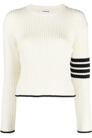 Thom Browne Maglione con dettaglio a righe