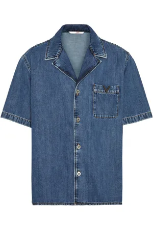 VALENTINO GARAVANI Camicia denim con dettaglio a V