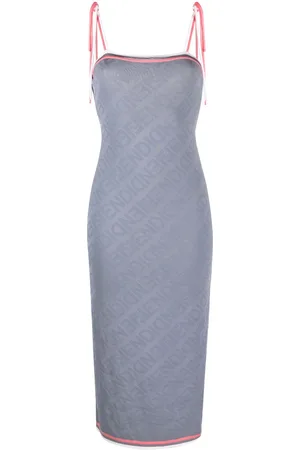 Fendi Abito midi con monogramma