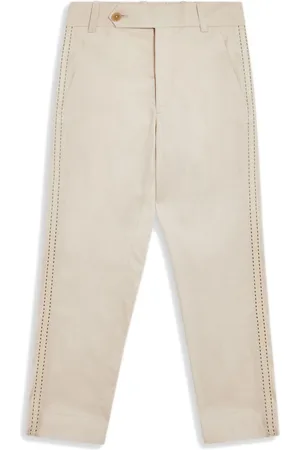 Maison Ava Pantaloni dritti con ricamo