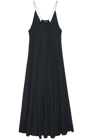 ANINE BING Abito midi Aida con arricciatura