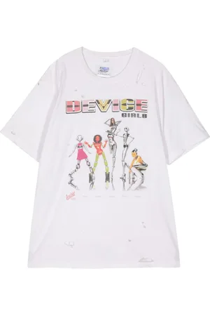 DOUBLET T-shirt Girls & Robots con stampa