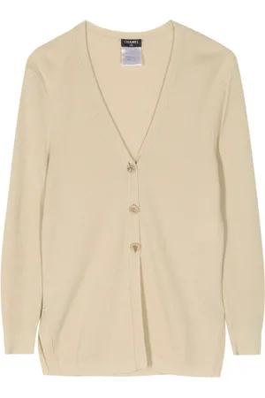 CHANEL Cardigan con scollo a V Camélia 2000