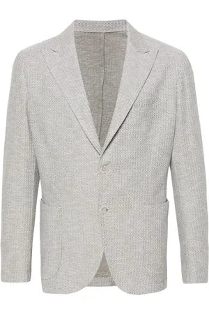 BARBA Blazer monopetto con effetto jacquard