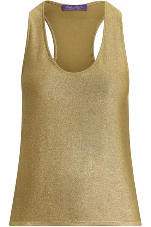 Ralph Lauren Top con effetto metallizzato